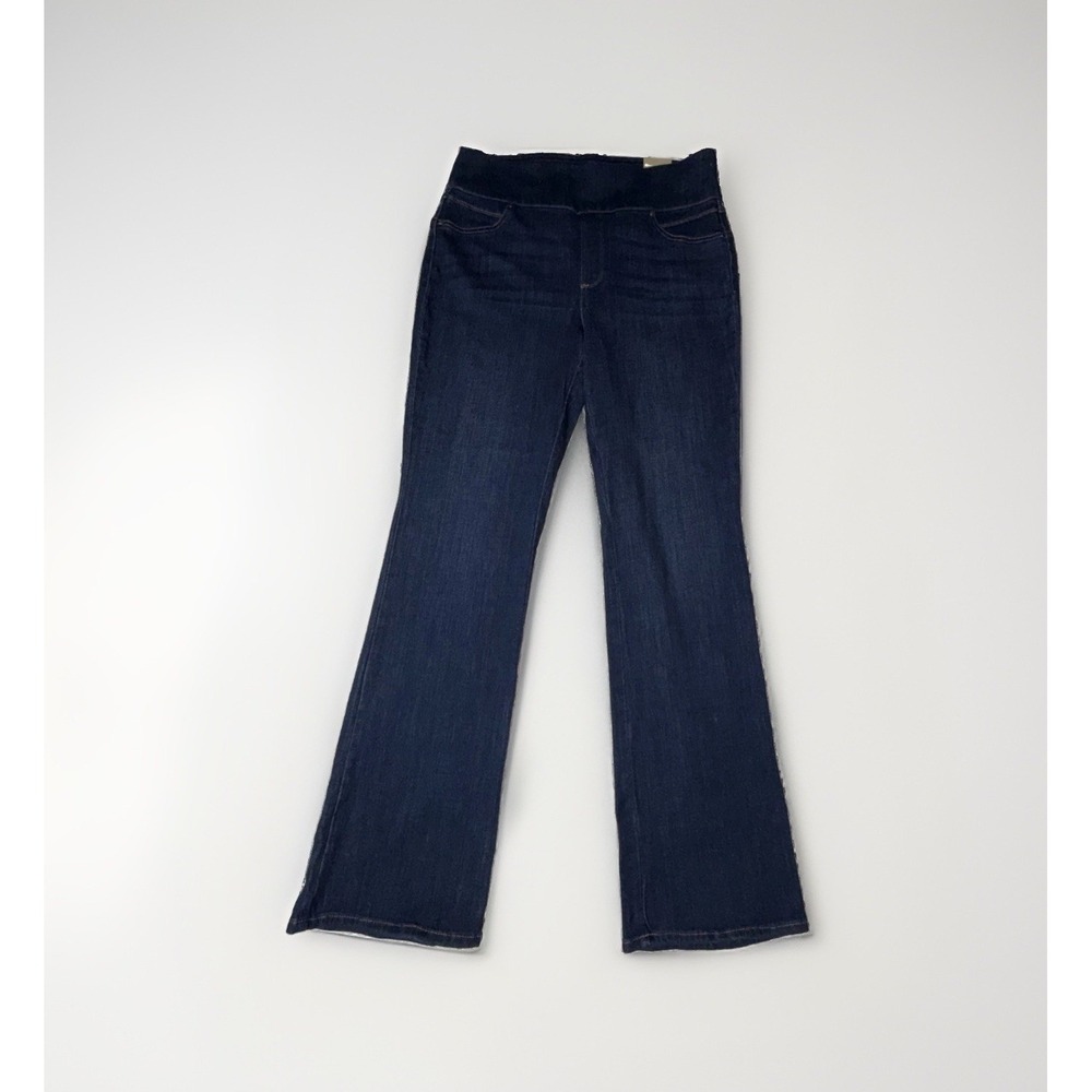 Chicos Perfect Stretch Pull On Bootcut Jeans Women's Size 8 NWT Dark Wash 31x32